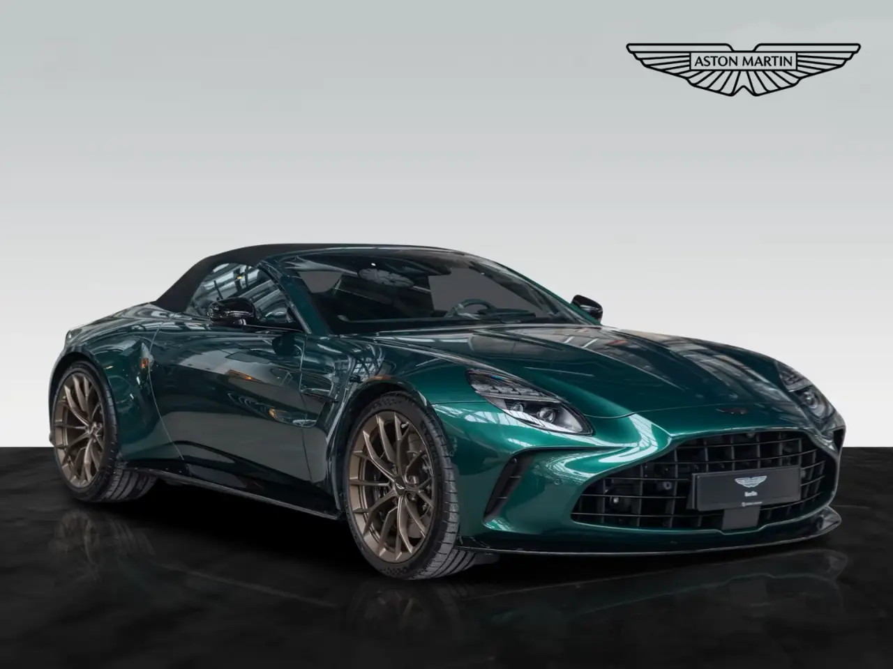 Aston Martin Vantage V8 Spider 2026 — Sports Car Rental Germany, Germany. Top down through Alpine curves before sunset