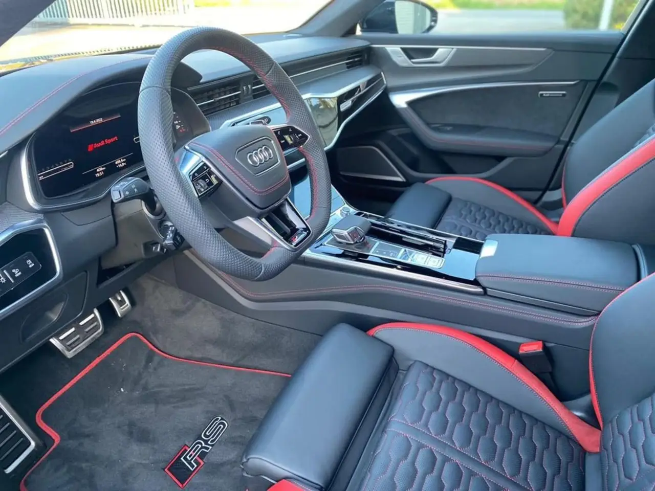Audi RS6 2022, front view — Sports Car Rental Germany, Germany. Family duties met with autobahn-ready composure