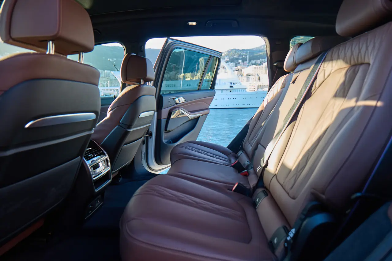 BMW X7 40d M 2024, rear view — Sports Car Rental Germany, Germany. Seven seats, one smooth route to anywhere