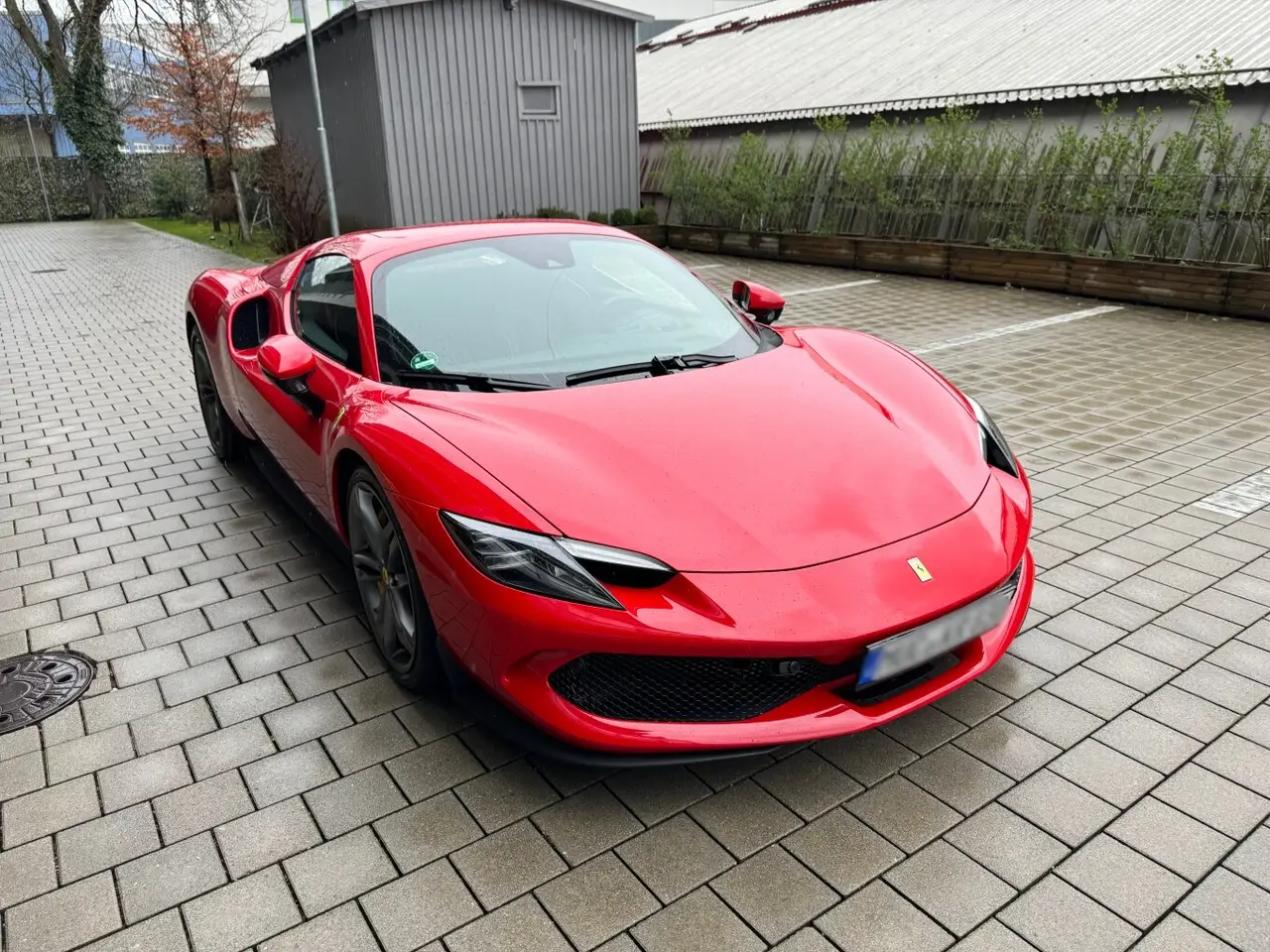 Ferrari 296 GTS Spider 2024, exterior — Sports Car Rental Germany, Germany. Open-top hairpins on Alpine passes, engine singing