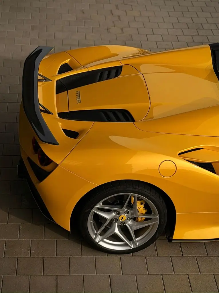 Ferrari F8 SPIDER 2023, exterior — Sports Car Rental Germany, Germany. Open-top thrills through Alpine switchbacks and coastal curves