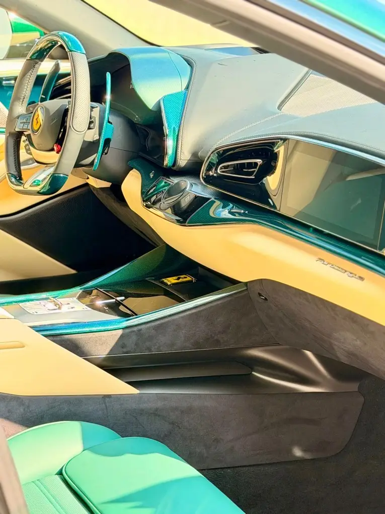 Ferrari Purosangue Atelier 2025, dashboard — Sports Car Rental Germany, Germany. Four seats, mountain roads, effortless family arrivals