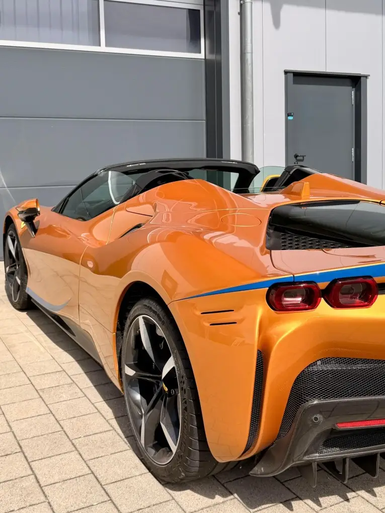 Ferrari SF90 Spider Tailor Made 2025, exterior — Sports Car Rental Germany, Germany. 986 Horsepower Turns Autobahn Straights Into Runways