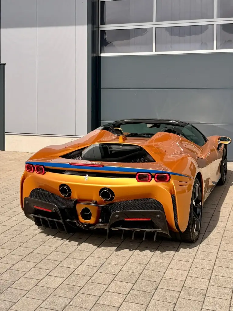Ferrari SF90 Spider Tailor Made 2025, interior — Sports Car Rental Germany, Germany. 986 Horsepower Turns Autobahn Straights Into Runways