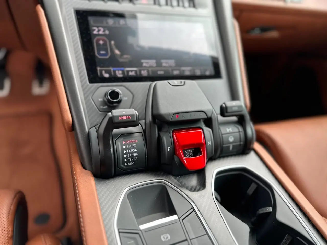 Lamborghini Urus S 2023, interior — Sports Car Rental Germany, Germany. Mountain switchbacks, seven seats, zero compromise