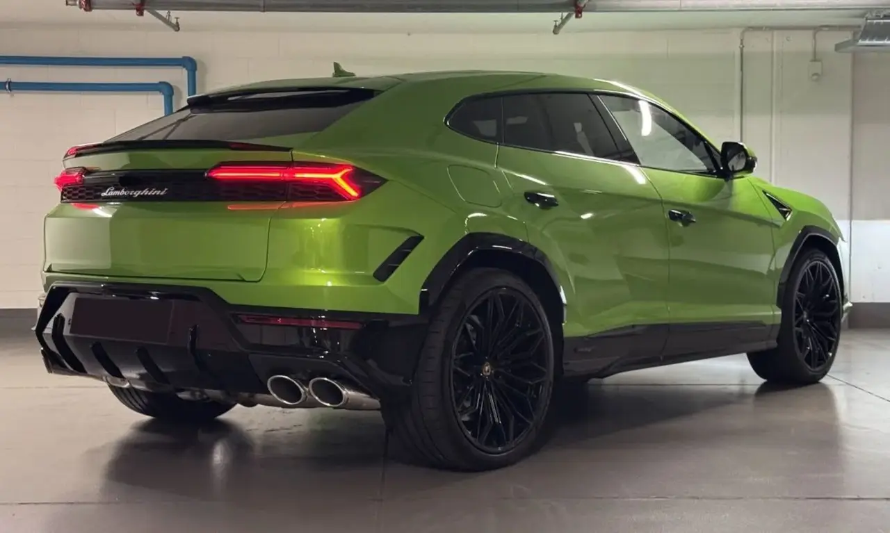 Lamborghini Urus SE 2026, front view — Sports Car Rental Germany, Germany. Autobahn mornings, mountain curves, effortless hybrid power