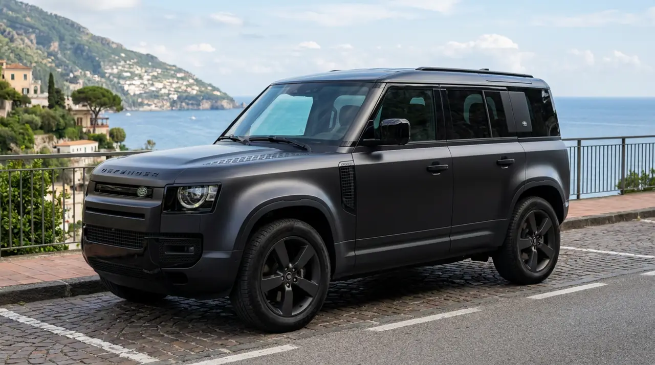 Land Rover Defender 2024 — Sports Car Rental Germany, Germany. Built for gravel tracks and Alpine border crossings