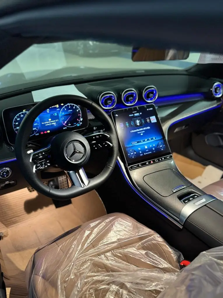 Mercedes Benz CLE 300 Cabriolet AMG Premium 2025, front view — Sports Car Rental Germany, Germany. Top down for winding roads and golden hour