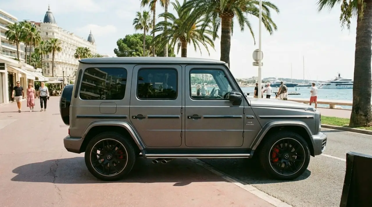 Mercedes Benz G63 2023, exterior — Sports Car Rental Germany, Germany. Command mountain switchbacks with commanding presence