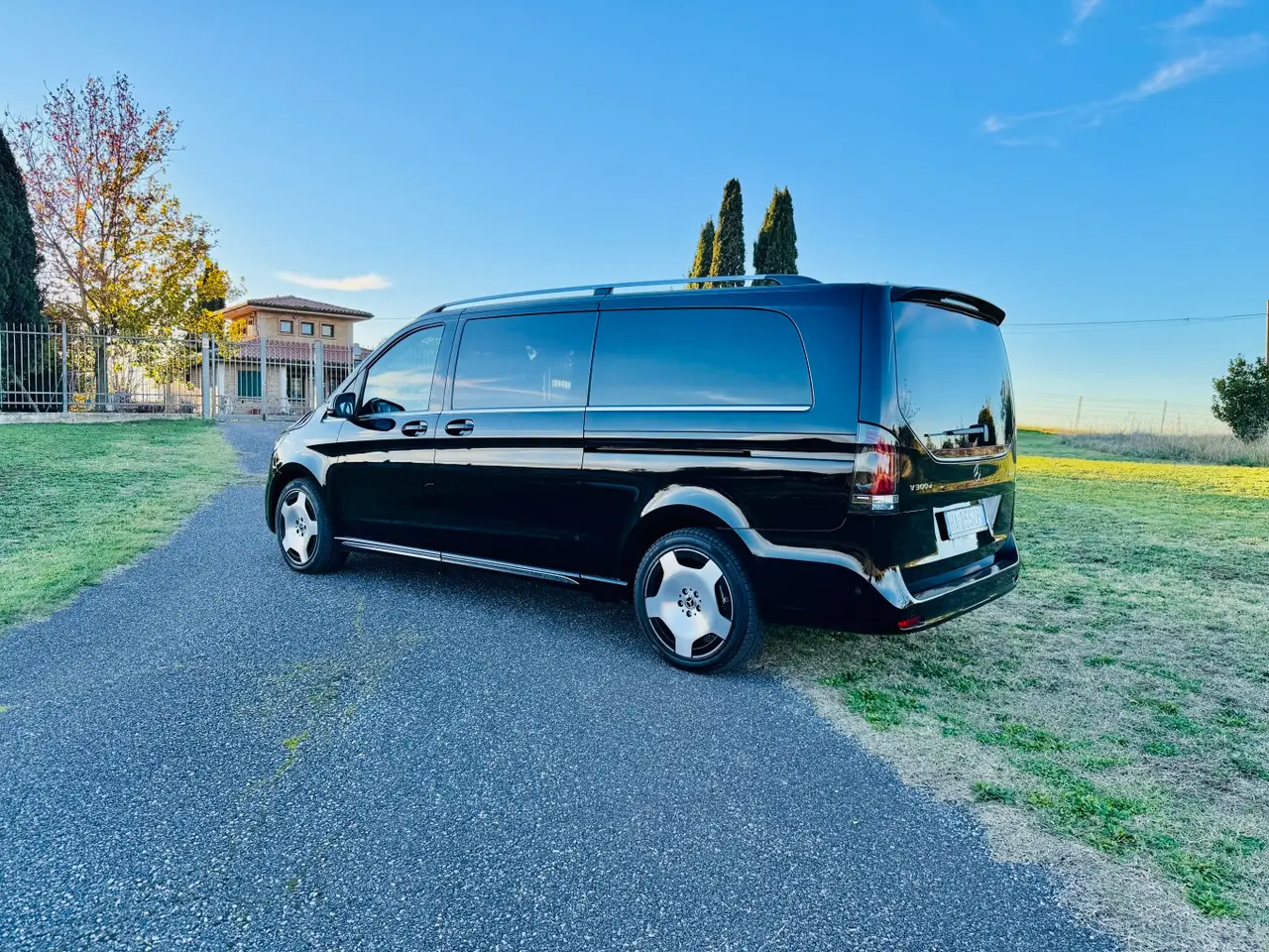 Mercedes Benz V300 4x4 XL Exclusive 7 seats 2025, exterior — Sports Car Rental Germany, Germany. Seven passengers, one seamless airport-to-hotel handover