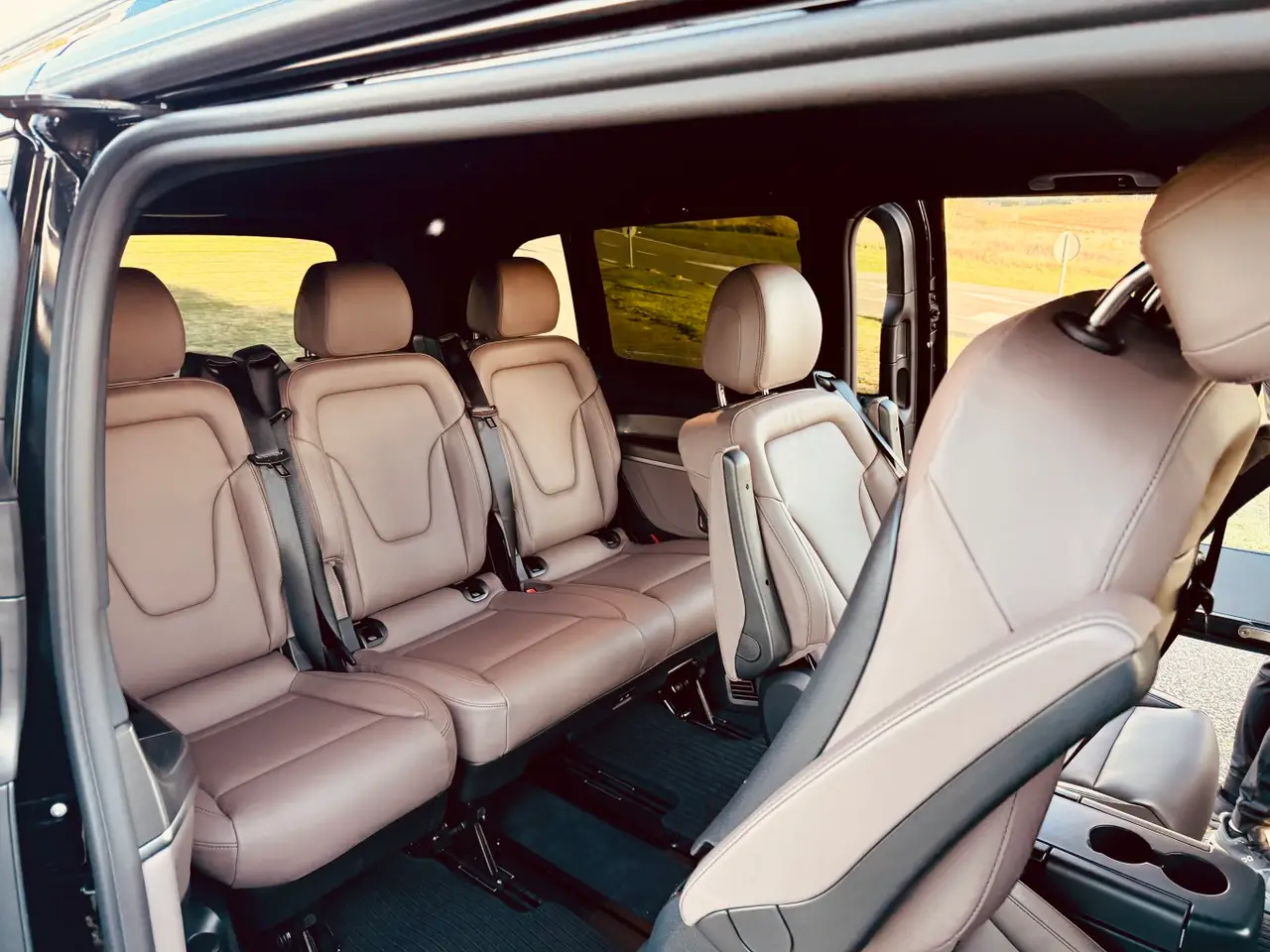 Mercedes Benz V300 4x4 XL Exclusive 7 seats 2025, interior — Sports Car Rental Germany, Germany. Seven passengers, one seamless airport-to-hotel handover