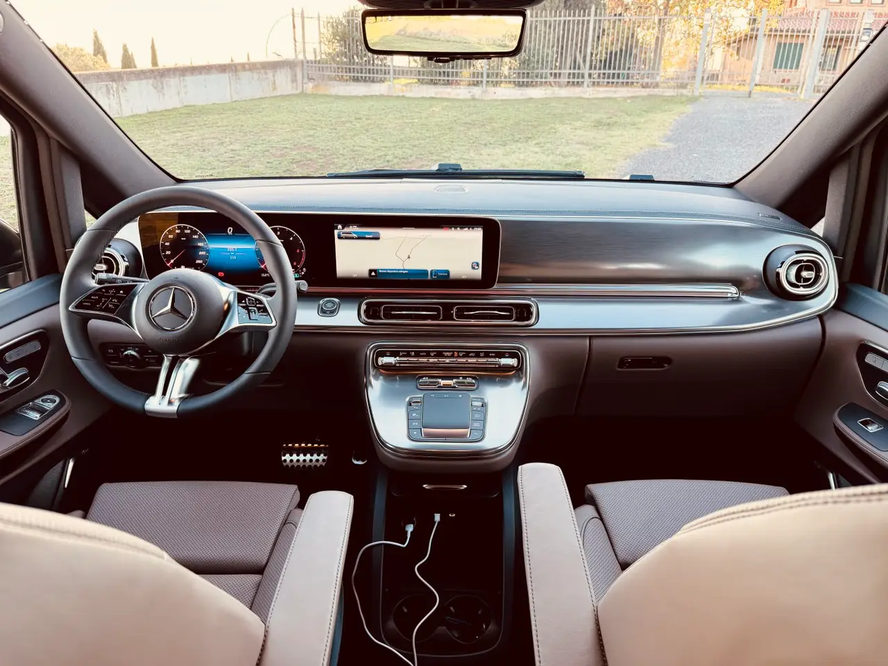 Mercedes Benz V300 4x4 XL Exclusive 7 seats 2025, dashboard — Sports Car Rental Germany, Germany. Seven passengers, one seamless airport-to-hotel handover