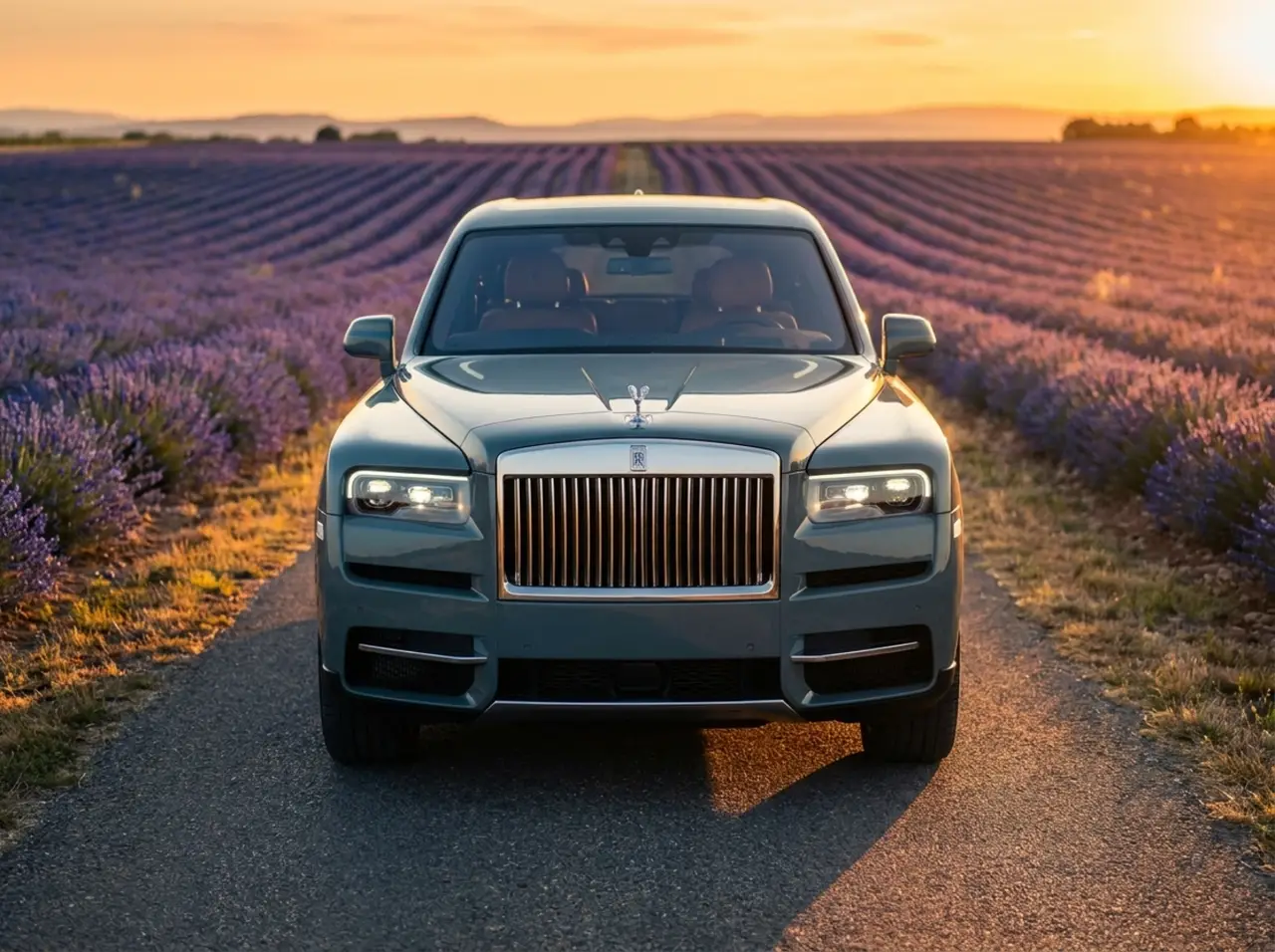 Rolls-Royce Cullinan 2025, вид сзади — Sports Car Rental Germany, Germany. Тихий выезд к трапу без единого лишнего звука