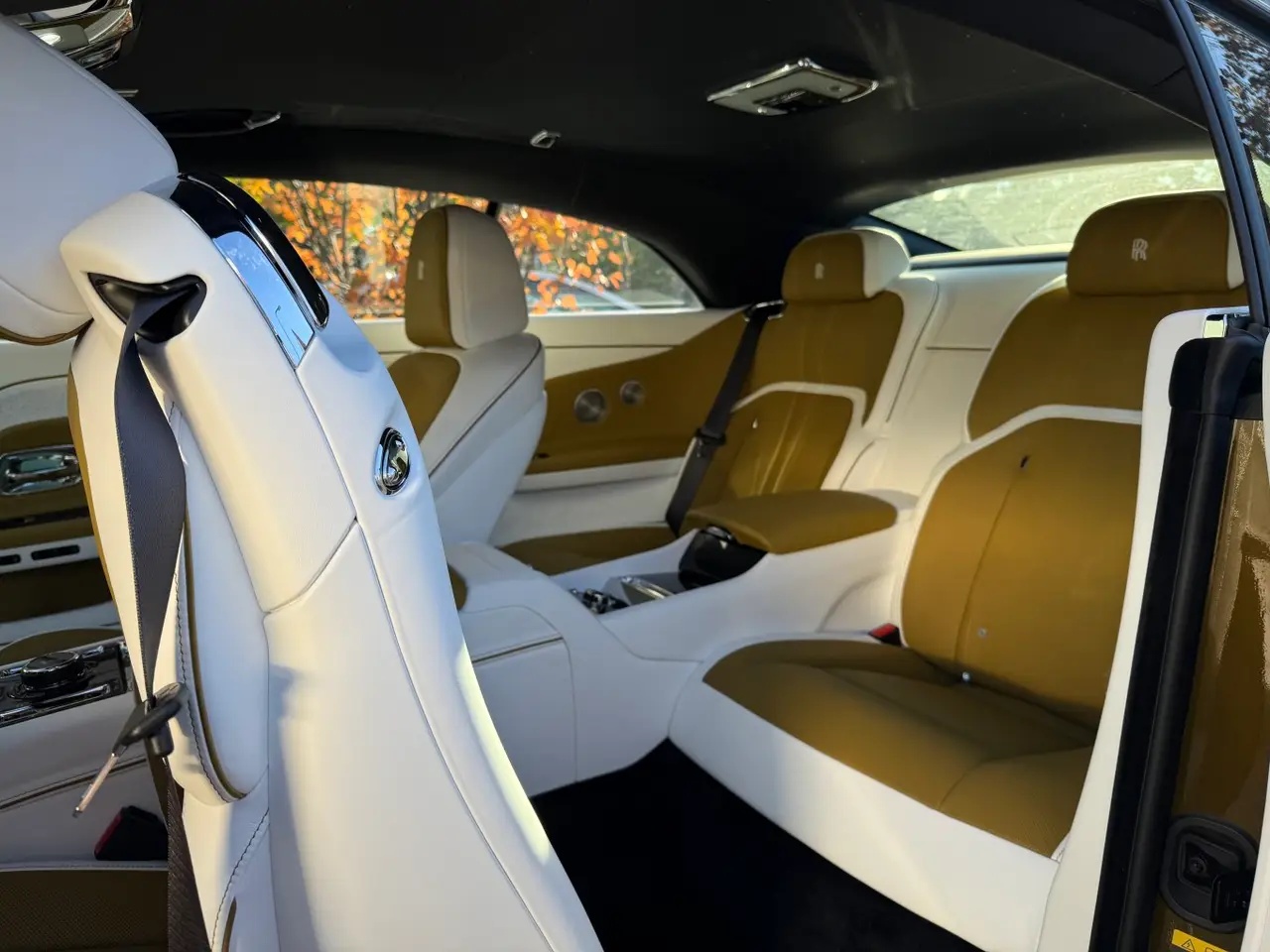 Rolls-Royce Spectre 2024, салон — Sports Car Rental Germany, Germany. Электрический въезд к отелю без единого звука