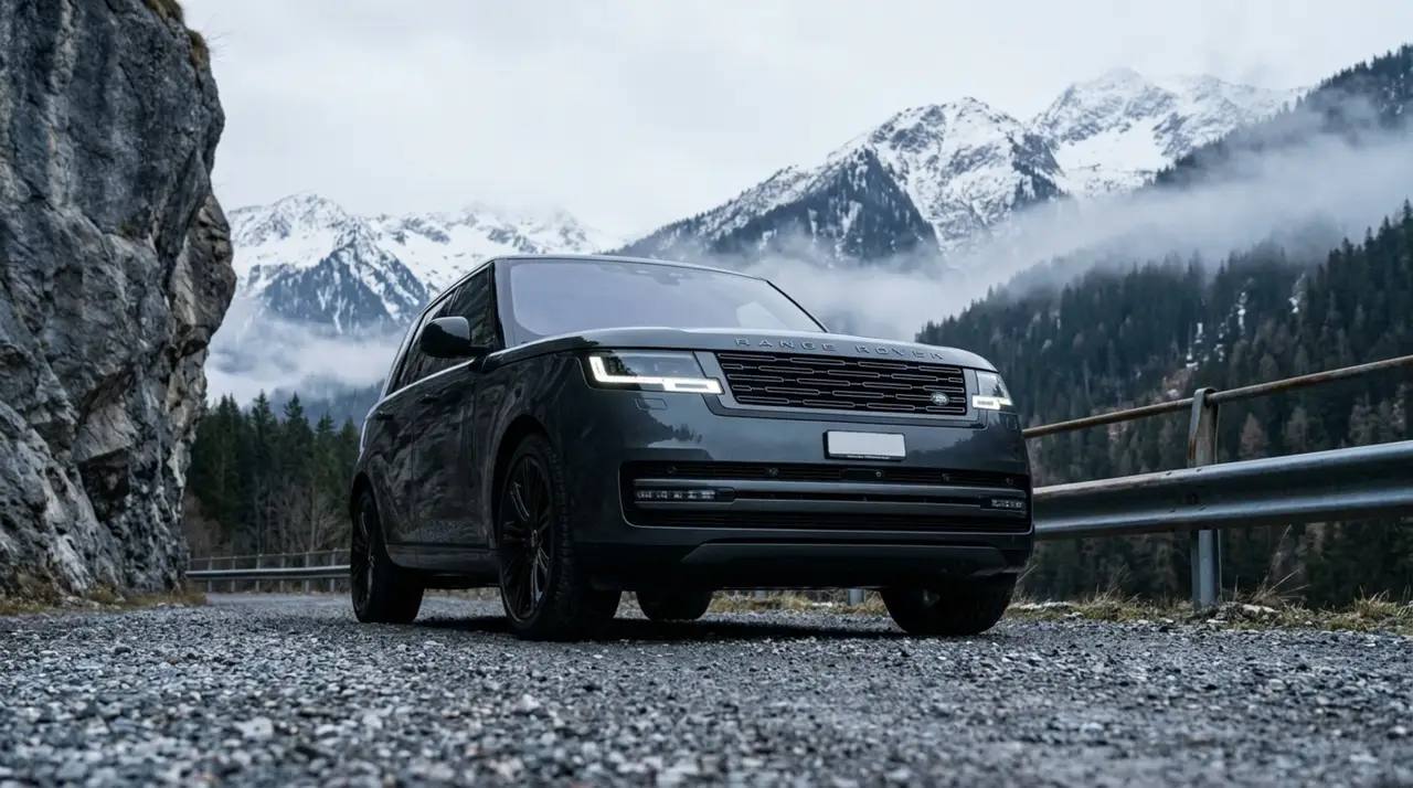 Rover Range Rover Autobiography P530 2026, rear view — Sports Car Rental Germany, Germany. Effortless comfort for long-distance touring and quiet arrivals